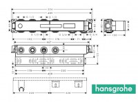 MEDIDAS SET BASICO EMPOTRADO RAINSELECT HANSGROHE